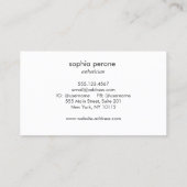 Carte De Visite Elégant rose orchidée beauté florale (Dos)