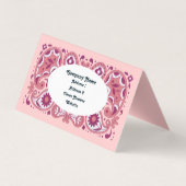 Carte De Visite Elégant rose Paisley Design Tear Drops Daisis (Dos)