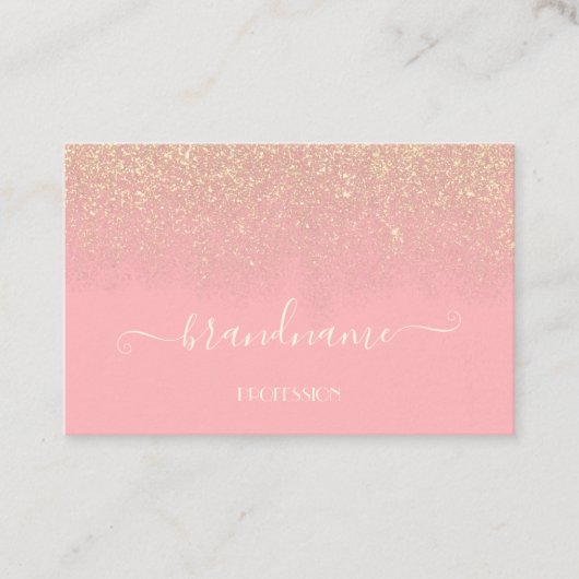 Carte De Visite Élégant rose pâle avec la beauté des pluies de Par (Devant)