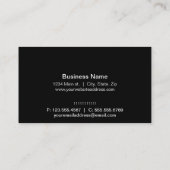 Carte De Visite Élégant, rose pâle et noir en bandes verticales (Dos)