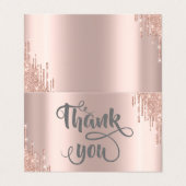 Carte De Visite Élégant Rose Parties scintillant or (Extérieur déplié)