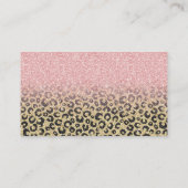 Carte De Visite Élégant Rose Parties scintillant or Empreinte de l (Dos)