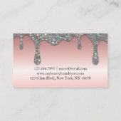 Carte De Visite Elégant Rose Parties scintillant or  Lèvres brilla (Dos)