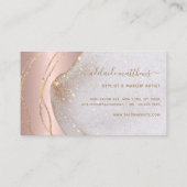 Carte De Visite Élégant Rose Parties scintillant or Signature Scri (Dos)