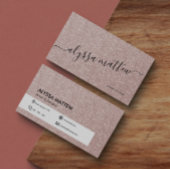 Carte De Visite Elégant Rose Parties scintillant Or tendance perso