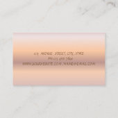 Carte De Visite Élégant Rose professionnel élégant talons hauts (Dos)