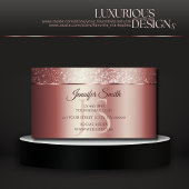 Carte De Visite Élégant Rose Red Sparkle Parties scintillant et In