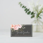 Carte De Visite Élégant rose rose floral Roses Moderne Chic Simple (Debout devant)