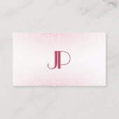 Carte De Visite Élégant rose Rose Parties scintillant or Modèle Mo (Devant)