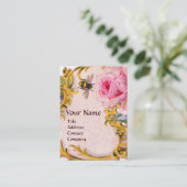 CARTE DE VISITE ÉLÉGANT ROSE ROSE ROSE ET HONEY BEE BEEKEEPER MONO (Debout devant)