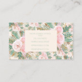 Carte De Visite Elégant rose rose rose rose rose rose Feuilles d'o (Dos)