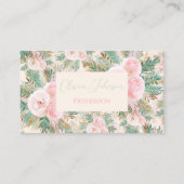 Carte De Visite Elégant rose rose rose rose rose rose Feuilles d'o (Devant)