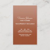 Carte De Visite Élégant Rose Tropical Gold Palm Trees Professionne (Dos)