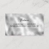 Carte de visite élégant rose violet brillant argen (Dos)