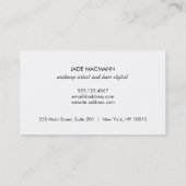 Carte De Visite Élégant rouge (Dos)