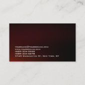 Carte De Visite Élégant Rouge Brown Professionnel (Dos)