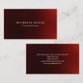 Carte De Visite Élégant Rouge Brown professionnel tendance (Devant / Derrière)