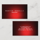 Carte De Visite Élégant Rouge clair (Devant / Derrière)
