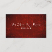 Carte De Visite Elégant Rouge foncé Texture pays rustique (Devant)