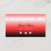 Carte De Visite Élégant Rouge Noir Gradient Bijoux étincelants Mod (Devant)