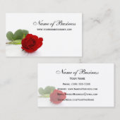 Carte De Visite Élégant Rouge Rose Professionnel Rouge et Blanc Fl (Devant / Derrière)