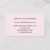 Carte De Visite Élégant rougissent la couleur Editable botanique (Dos)