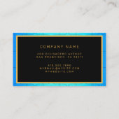 Carte De Visite Élégant Royal Blue Metal (Dos)