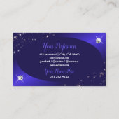 Carte De Visite Élégant Royal Blue Sparkle Parties scintillant Éto (Dos)