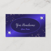 Carte De Visite Élégant Royal Blue Sparkle Parties scintillant Éto (Devant)