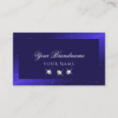 Carte De Visite Élégant Royal Blue Sparkling Diamonds Professionne (Devant)