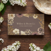 Carte De Visite Elegant Rustic Boho Botanical Wildflower Floral