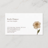 Carte De Visite Elegant Rustic Boho Botanical Wildflower Floral (Dos)