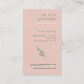 Carte De Visite Élégant rustique floral (Dos)