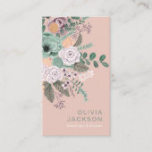 Carte De Visite Élégant rustique floral (Devant)