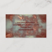 Carte De Visite Elégant rustique Turquoise Pays Brown Texture (Dos)