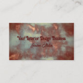 Carte De Visite Elégant rustique Turquoise Pays Brown Texture (Devant)