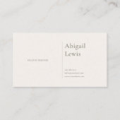 Carte De Visite Elegant Sage Forest Gold Frame White Floral (Dos)