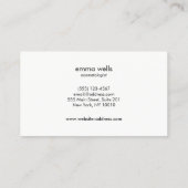 Carte De Visite Élégant salon Cosmetologue Or Blanc (Dos)