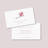 Carte De Visite Elégant salon de beauté blanc rose