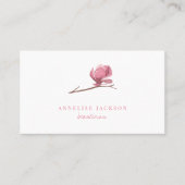 Carte De Visite Elégant salon de beauté blanc rose (Devant)