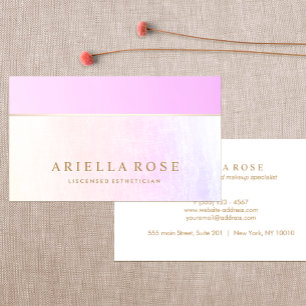 Carte De Visite Élégant salon de beauté en marbre rose