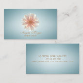 Carte De Visite Élégant salon de beauté professionnel chic Lotus (Devant / Derrière)