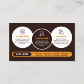 Carte De Visite Élégant salon de beauté Spa de maquillage ongles e (Dos)