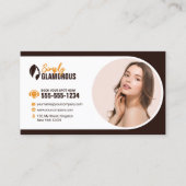 Carte De Visite Élégant salon de beauté Spa de maquillage ongles e (Devant)