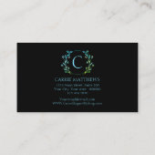 Carte De Visite Elégant salon de coiffure professionnel (Dos)