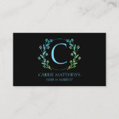 Carte De Visite Elégant salon de coiffure professionnel (Devant)