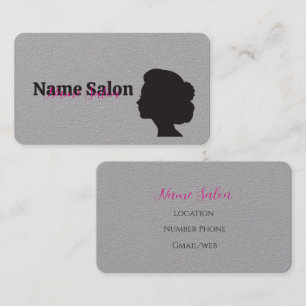 Carte De Visite Élégant Salon minimaliste avec Silhouette femme