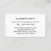 Carte De Visite Élégant Salon Moderne Coiffeur Script photo (Dos)