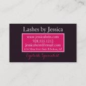 Carte De Visite Élégant salon rose Monogram Rose Rose (Dos)