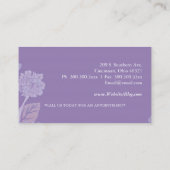 Carte De Visite Élégant Salon Spa d'Hydrangeas (Dos)